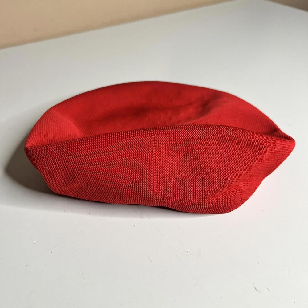 Kangol Beret Hat Mens XL Red Knit Made In England Casual Streetwear Urban‎